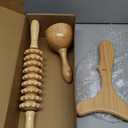 3-in-1 Wood Therapy Massage Tools Lymphatic Drainage Massager Wooden Massager for Maderoterapia,Anti-Cellulite, Body Sculpting & Contouring