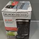 BLACK+DECKER 12-Cup Digital Coffee Maker, Programmable, Washable Basket Filter, Sneak-A-Cup, Auto Brew, Water Window, Keep Hot Plate, Black