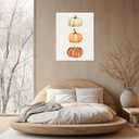 3 x Likjad Boho Fall Pumpkin Wall Art, Boho Fall Decor, Farmhouse Autumn Pumpkins Thanksgiving Poster Painting Wall Art Decor for Kitchen Bedroom Living Room Home, 11x14 Framed (delicious food001)
