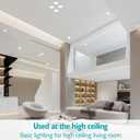11 Inch Recessde Lighting for Ceiling with Junction Box,6000K 2185LM,24W Ultra-Thin Canless Wafer Downlight,for high Ceiling 4 Packs,No Dimmable