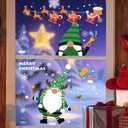 Christmas & Halloween Static Window Clings Set (20x30cm & 35x28cm),8-10 Designs/Pack, Removable Decals for Glass (Christmas Festive Carnival, Polyvinyl Chloride, Large)