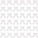 Sumind 36 Pieces White Christmas Tree Glitter Bows, 5 x 4 Inch Tie Ribbon Twist Tie Bows for Treat Bags Gift Wrapping Basket Wedding Birthday Valentine Christmas Tree Wreath Garland Decoration