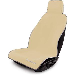 Car Seat Protector Cover Neoprene Premium Durable Quality Waterproof Universal Fit Without Brackets Non-Slip Water Resistant (Beige)