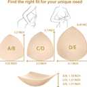 TOPBINE Bra Pads Inserts, Removable Sports Bra Inserts Bra Cups Inserts Padded Bra Inserts for Women's Bikini Top Swimsuit (Beige, M)