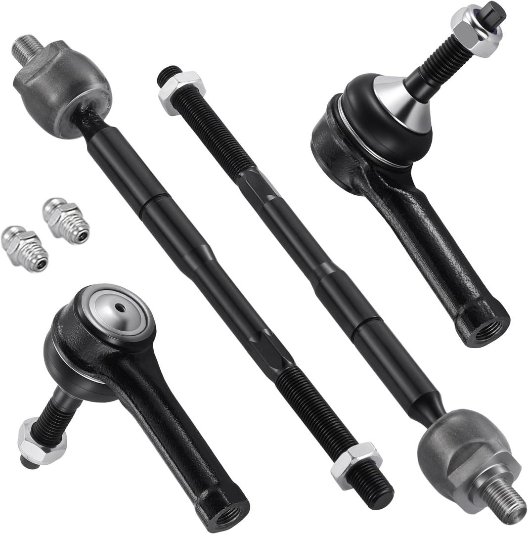 4PCS ES800222 EV800776 Inner and Front Outer Tie Rod End kit Compatible with Ford Flex 2009-2016,Compatible with FORD FLEX 2010-2012, Compatible with FORD TAURUS 2010-2017