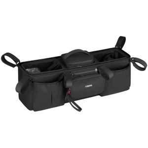 YOREPEK Padded Double Stroller Organizer with Removable Cooler Bag,Fits for Bob Duallie,Baby Jogger City Mini GT2 and Jeep, Large Capacity Stroller Caddy Attachment, Double Baby Stroller Accessories