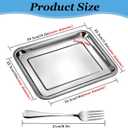 Stainless Steel Baking Sheet Pan Set of 2,11.6 x 15.6 inch Nonstick Bakeware Baking Sheet Toaster Oven Tray Pans Heavy Duty Cookie Sheets for Baking,Roasting,Kitchen