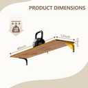 Deep Floating Shelves for Wall 48 Inch Pine Wood, Set of 2, Orange,