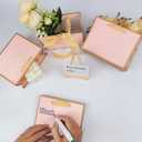 TKSBAG 50 PCS Small Pink Gold Gift Bags with Bow Ribbon - 6.4x3.1x5.1 Inch Thank You Bags with Handles, Bulk for Baby Shower, Bridal Shower, Wedding, Party Favors, Mother's Day