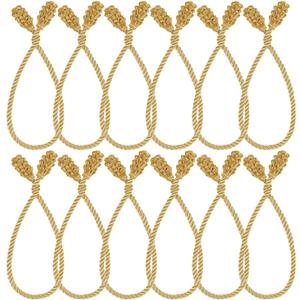 Shappy 12 Pieces Christmas Garland Ties for Banister Christmas Decorative Reusable Flexible Twist Ties for Garland Staircase Home Decoration Holiday Craft Wrapping (Gold)