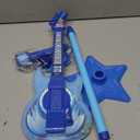 Guitar and Microphone Play Set for Boys New Upgrade,Karaoke Machine with Music&Light,Microphone Toys with Stand,Adjustable Height Guitar Toys for Kids,Toddlers,Child (blue)