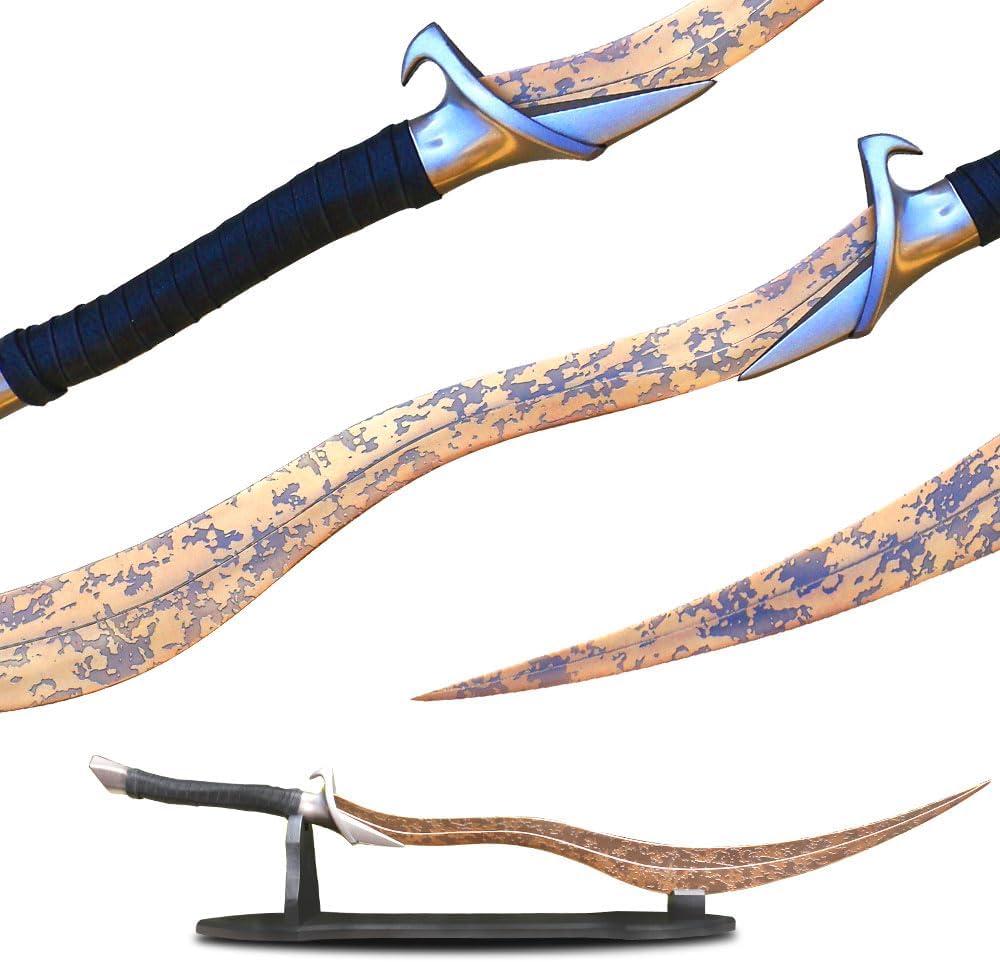 33 Inches Handcrafted Metal Bloodhound's Fang Bloodborne Fantasy Elden Cosplay Rings Dark Merchandise Soul Game Weapons Video Merch