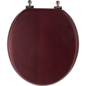 Toilet Seat, Solid Wood, Pine Wood, Matte Finish, Vintage Red Mahogany, PIKLiDS (Round)