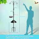 YINGYM Bird Feeding Station Kit, 87 Inches Bird Feeder Pole, Premium Feeder Hanging Kit with Metal Suet, Water Bowl, Mesh Tray and Squirrel Baffle