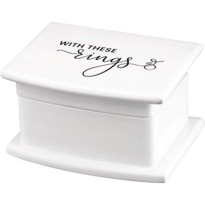 Lillian Rose White, Thee Wed Box Ring Pillow Alternative, 2.85x3.75x2.1 (RA520), 1 Count