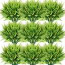 Janinka 40 Pcs Artificial Boston Fern Plants Fake Boston Fern Stems UV Resistant Faux Plants Artificial Outdoor Plastic Bushes Bulk for Hanging Office Porch Window Home Decor