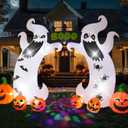 16FT Ghost Archway, Halloween Outdoor Inflatable Decoration, Contains LED Lights and Colorful Rotating Lights, Suitable for Outdoor lawns, Gardens, terraces and Halloween Parties