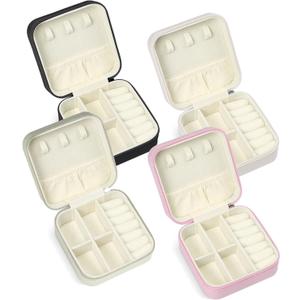 SLOZO Travel Jewelry Case, Travel Jewelry Box, Mini Jewelry Travel Case, Jewelry Organizer Case, Portable Small Jewelry Organizer Storage Boxes - Best Gift for Women Girls. (Multi-color 2)