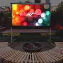 Elite Screens Yard Master 2, 100-INCH Outdoor Indoor Projector Screen Fast Easy Snap On Set-up Freestanding Portable Movie Screen Foldable Front Projection, OMS100H2