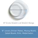 Stasher Premium Reusable Silicone Stretch Lids, Clear, 3pk of 9 Lids, Airtight Seal, Food Container Covers, BPA Free, Leak-free, Dishwasher Safe, Microwave Safe, Eco-Friendly