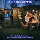 Bug Zapper Outdoor, Mosquito Zapper with LED Light, Fly Zapper Outdoor Indoor, Insect Zapper Electric Fly Traps, Plug in Mosquito Killer for Patio Yard