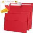 110 5x7 Red Invitation Envelopes - for 5x7 Cards - A7 - (5  x 7  inches) - Perfect for Weddings, Graduations, Baby Showers - 120 GSM - 32lb/80lb Text - Peel, Press & Self Seal - Square Flap (110 - Single Pack)