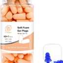 LYSIAN Flesh Color Foam Ear Plugs for Sleeping - 60 Pairs 38dB SNR Noise Reduction Earplugs with Reusable Silicone Earplug Ultra Soft Hearing Protection for Snoring, Work, Shooting and All Loud Events