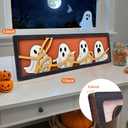 Cute Halloween Decor, Wooden Halloween Table Centerpiece Decorations for Home, Indoor Home Decorative Signage Shelf Desk Fireplace Mantle Rustic House Decor(G03)