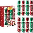 8 Pack Christmas Party Favor: Non-Snap Crackers Holiday Party Table Favors with Hats Jokes & Toys, Great Christmas Gifts & Prizes for Kids and Adults, Perfect for Family Dinners, Traditions