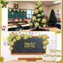 12 Pcs Christmas DIY Poinsettia Artificial Paper Flower Decor for Christmas Tree Ornaments Craft Wall 3D Paper Poinsettia Flower Wreath Decoration for Xmas Holiday Party(Gold)