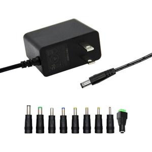 5V 2A 1A 0.8A 0.5A Power Supply Adapter, 10W AC/DC Adapter 100-240V AC to DC 5V Power Cord Converter with 9 Interchangeable Jacks Plug for USB Hub TV Box Router Camera,etc (1 Pack)