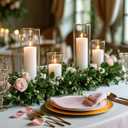 36-Pack White Pillar Candles with Glass Cylinder Vases - Elegant Tall Candle Holders for Weddings, Events, and Home Dcor Centerpieces (36)
