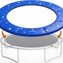 Happin Trampoline Spring Cover Super Thick, Universal Fit 12FT/14FT/15FT -Trampoline Pad Replacement Stars Design, Waterproof, Tear & UV Resistant, Trampoline Pad Replacement for Ultimate Safety (Blue)