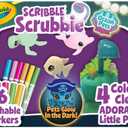 Crayola Scribble Scrubbie Glow Lagoon Pets, Sea Animal Toys, Gifts for for Boys & Girls, 3+