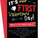 6 x First Valentines Day Card - Romantic Valentine Cards for Boyfriend Girlfriend Fiance Fiancee, Sweet Valentines Day Gifts for Him Her Wife Husband, Funny Valentine Gifts for Men Women