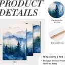 GYYLGYY 3 Pcs Watercolor Natural Misty Mountain Forest Canvas Wall Art, 24"L x 16"W
