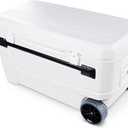Igloo MaxCold Glide Coolers 110 QT, Insulated Portable Rolling Cooler with Soft Ride Wheels, 168 Can Capacity, Leak-Proof, 5-day Ice Retention