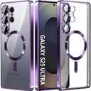 Compatible with Samsung Galaxy S25 Ultra CaseOnly.Magnetic Cover for S25 Ultra. Glossy Slim Thin Soft funda capa para for Galaxy S25 Ultra 6.9 inch.Compatible with MagSafe(Deep Purple)