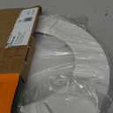 Centoco Round Toilet Seat, Heavy-Duty Wood Core with Plastic Scratch-Resistant Finish, Residential, Made in the USA, 700-301, Crane White (Cotton/Bright)