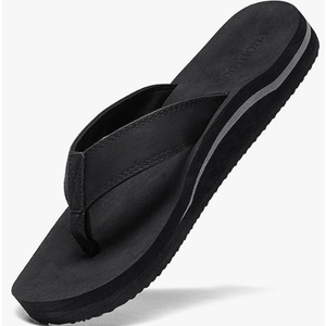 Men's Wide Flip Flop with Orthotic Arch Support Athletic Slide Thong Sandals for Men Soft Cushion Footbed (11, Cloud Gray)