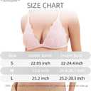 Women's Lace Bralettes Triangle Wireless Bras with Adjustable Straps V Neck Soft Unpadded Multicolors-Petite (Pink, S)