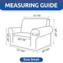 KEKUOU Stretch Single Sofa Slipcover 1 Piece Couch Sofa Cover (31"-55") Furniture Protector 1 Seater Sofa with Elastic Bottom for Kids,Pet.Jacquard Small Checked Pattern Fabric(Small,Dusty Pink)