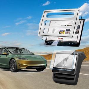 2026 Te sla New Model Y Screen Protector for 2026 15.4" Front & 8Inch Rear Tempered Glass HD with Alignment Kit Accessories Te sla Model Y Juniper Accessories 2026