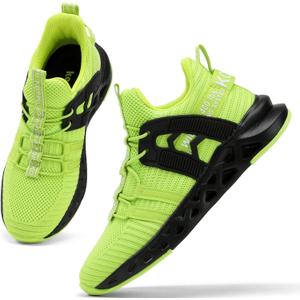 Boys Tennis Shoes Girls Kids Slip on Sneakers Lightweight Running Shoes for Athletic Walking (9 Toddler, Green)