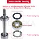 GELASKA 2 Pack 130794 Spindle Assembly with 173434 Spindle Pulley Replaces 532130794, 539110158 for CT130, CTH130, LR110, LR111, LR12, LR120, LR121, LR122, LT100, LT112, LT125, YT180, YTH180 Mowers
