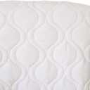 SheetWorld Quilted Fitted Cradle Mattress Pad 18 x 36, Solid White, Made in USA