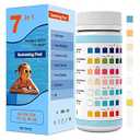 7IN1 Pool Test Strips, Accurate&Easy Water Chemical Testing Strip for Pool, Spa&Hot Tub, Quick Pool Test Kit for Hardness, Total Alkalinity, Cyanuric Acid, Total Chlorine 100 Strips (7IN1V11)