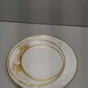 Coitak 3 Tier Cupcake Stand, Plastic Tiered Serving Stand, Dessert Tower Tray for Tea Party, Birthday and Wedding (Round-gold edge)