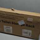 4-Tier Over-the-Toilet Storage Rack with One-Piece Wooden Shelves & Open Net Basket, Bathroom Organizer with Adjustable Feet & Anti-Tip Kit, Space-Saving Toilet Shelf, Brown, 24.4" x 9.4" x 69.3"
