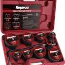 Turbo Boost Leak Tester Kit, 10pc Turbo System Leakage Tester Set with 4 Pairs of Stepped Adapters 1-3/8" to 3-1/2", Turbo Pressure Leakage Tester for Cooling Emissions Exhaust Pipes